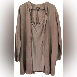 Eileen Fisher Silk Linen Drape Set  | Quiet Luxury 🌿 Minimalist, Old Money